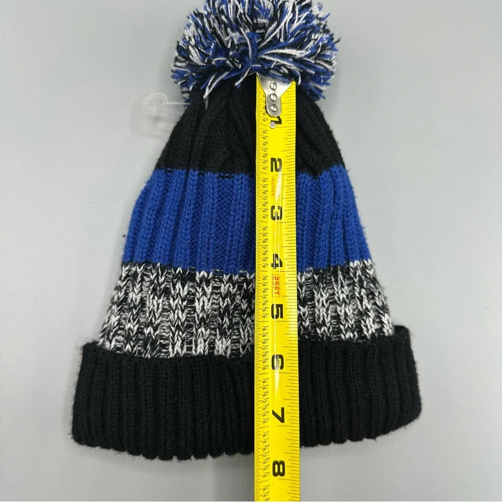 Grand Sierra Winter Hat Size 4-6 Years Black Blue Gray